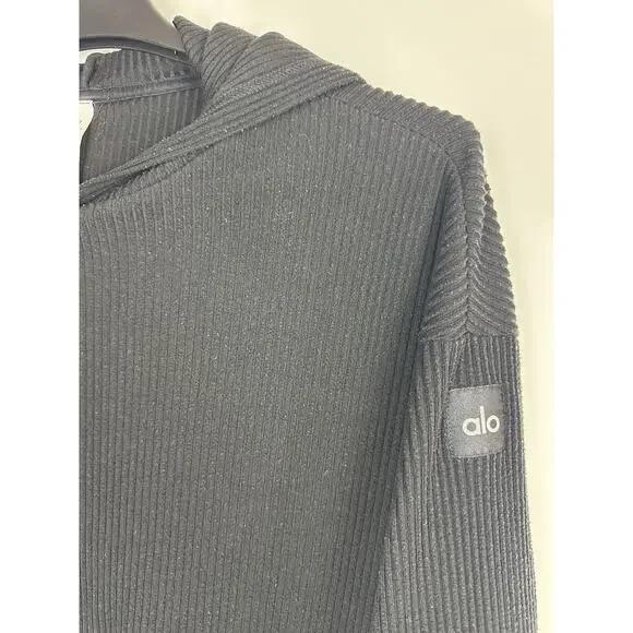 Alo Yoga Muse Ribbed 2 Piece Set Crop Hoodie Jogger Sweatpants Small *Read/Flaw - Picture 7 of 16